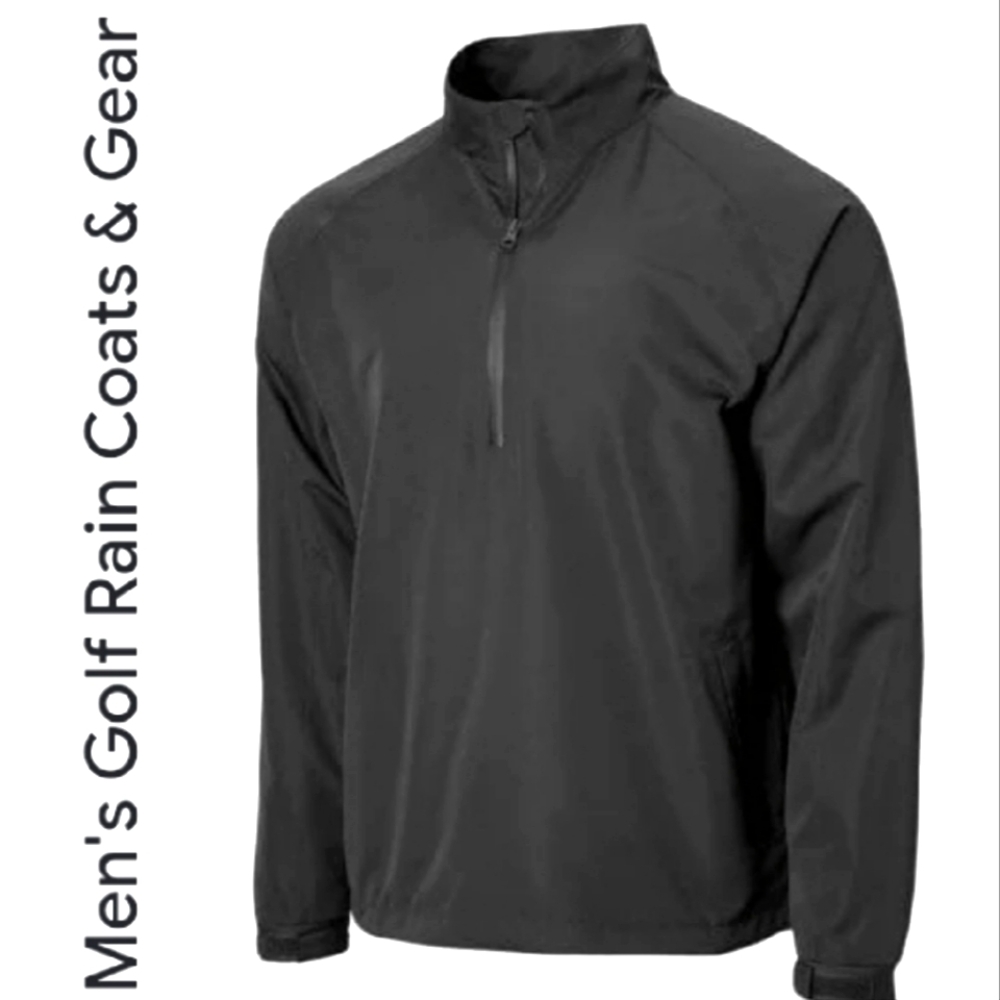 TGW Men's Black Golf Rain Jacket